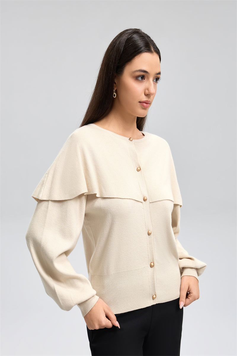 كارديغان بتفصيل طبقة كاب