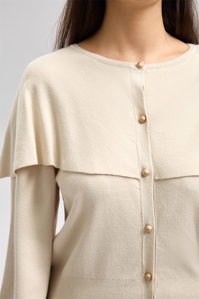 كارديغان بتفصيل طبقة كاب