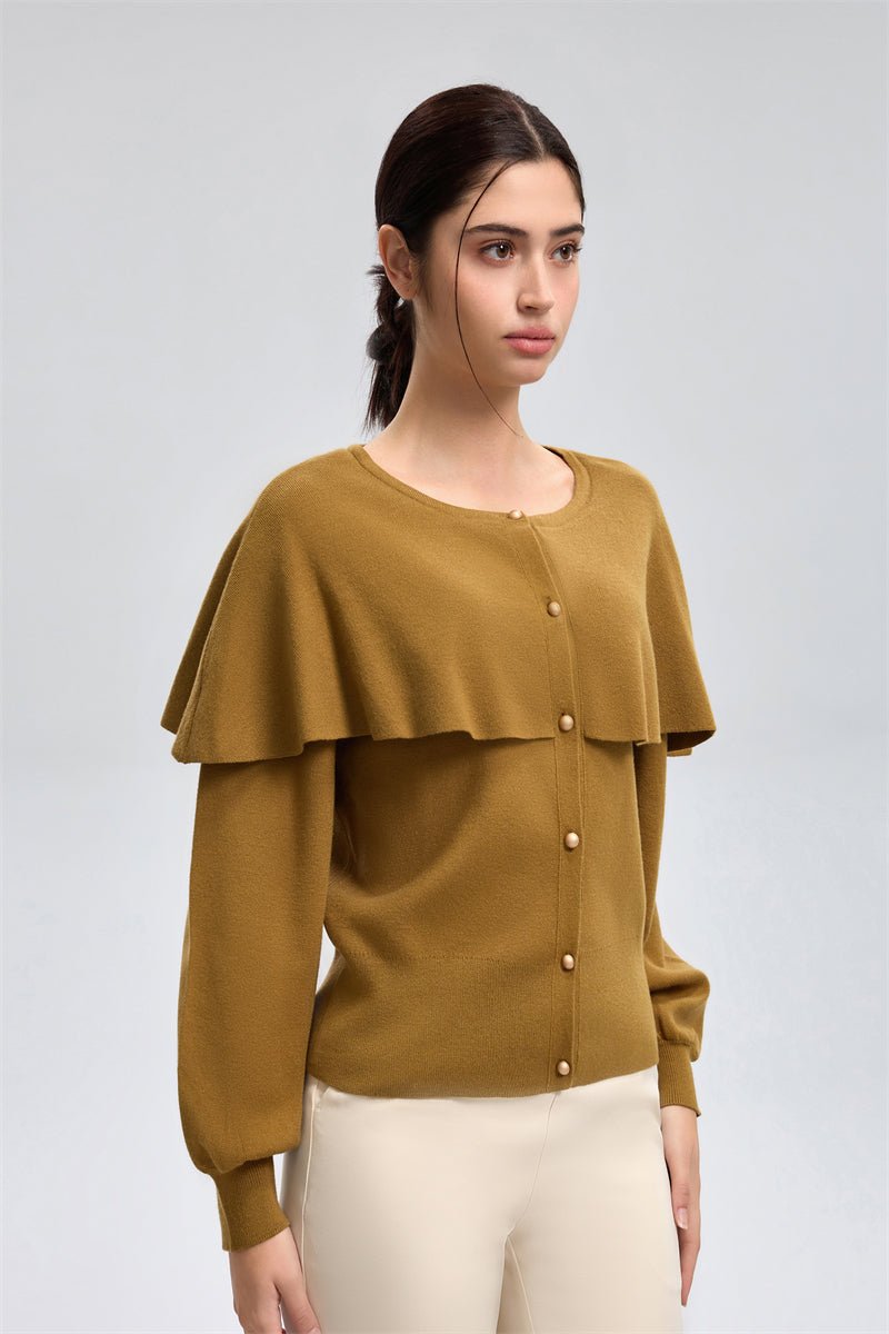 كارديغان بتفصيل طبقة كاب