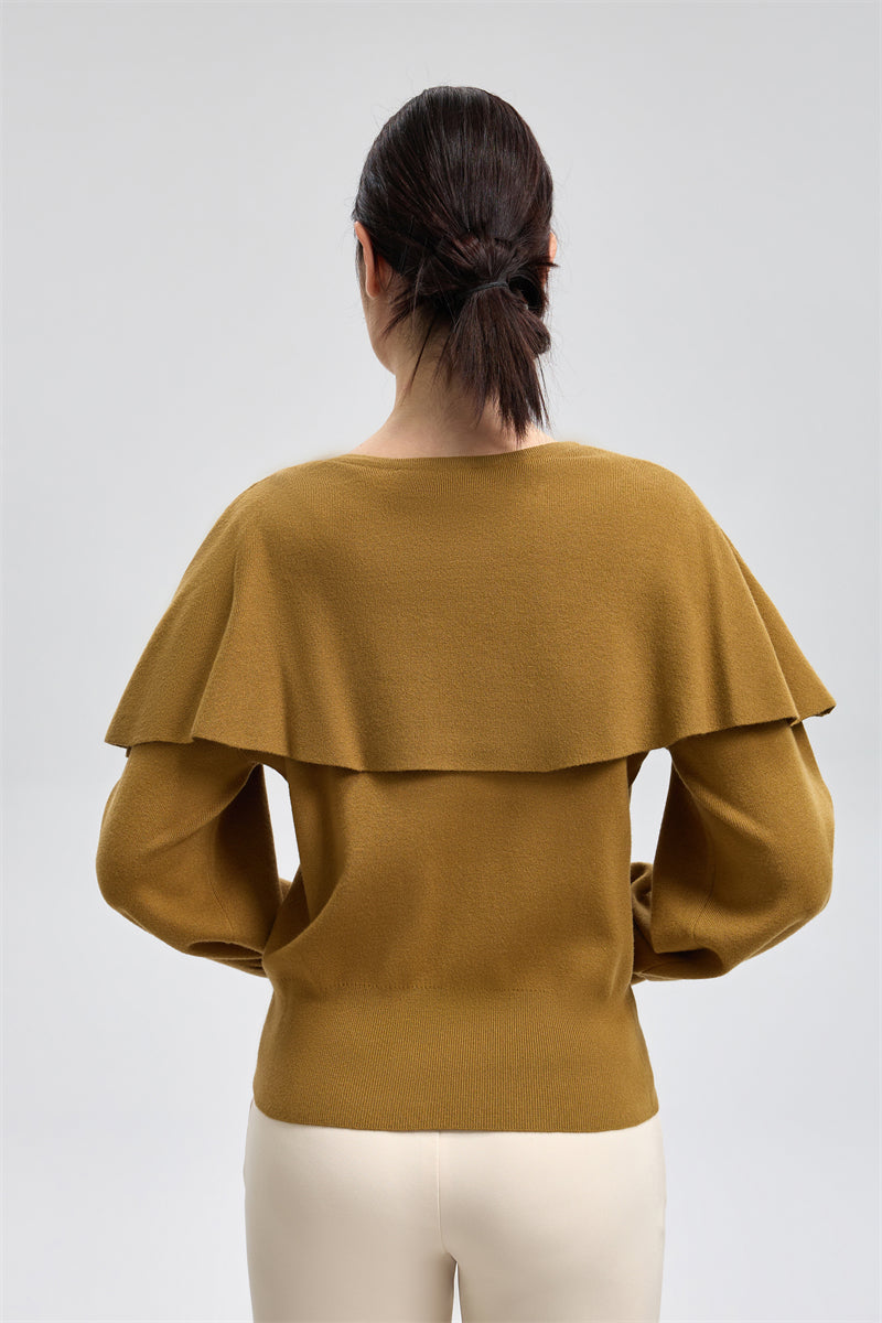 كارديغان بتفصيل طبقة كاب