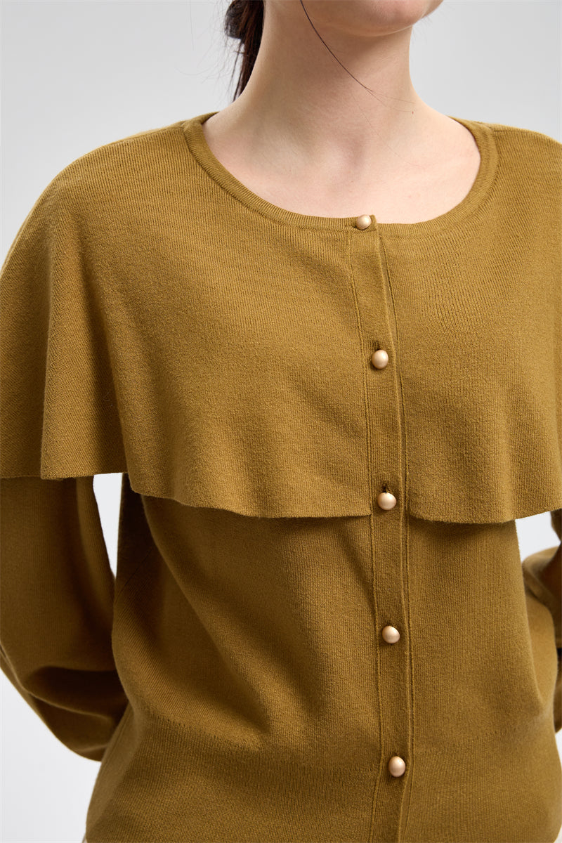 كارديغان بتفصيل طبقة كاب