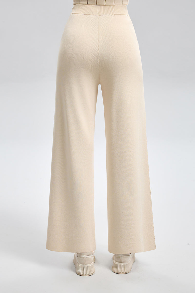 بنطلون محبوك واسع الساق