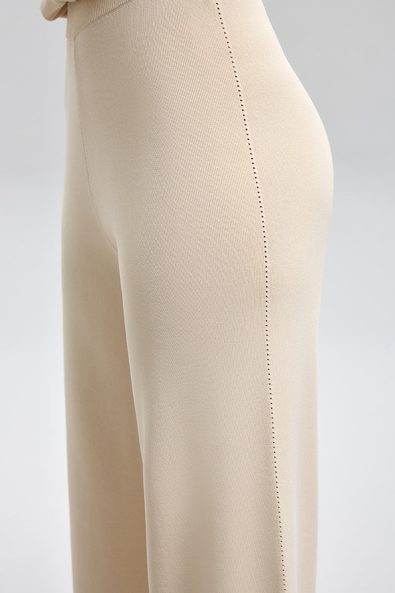 بنطلون محبوك واسع الساق