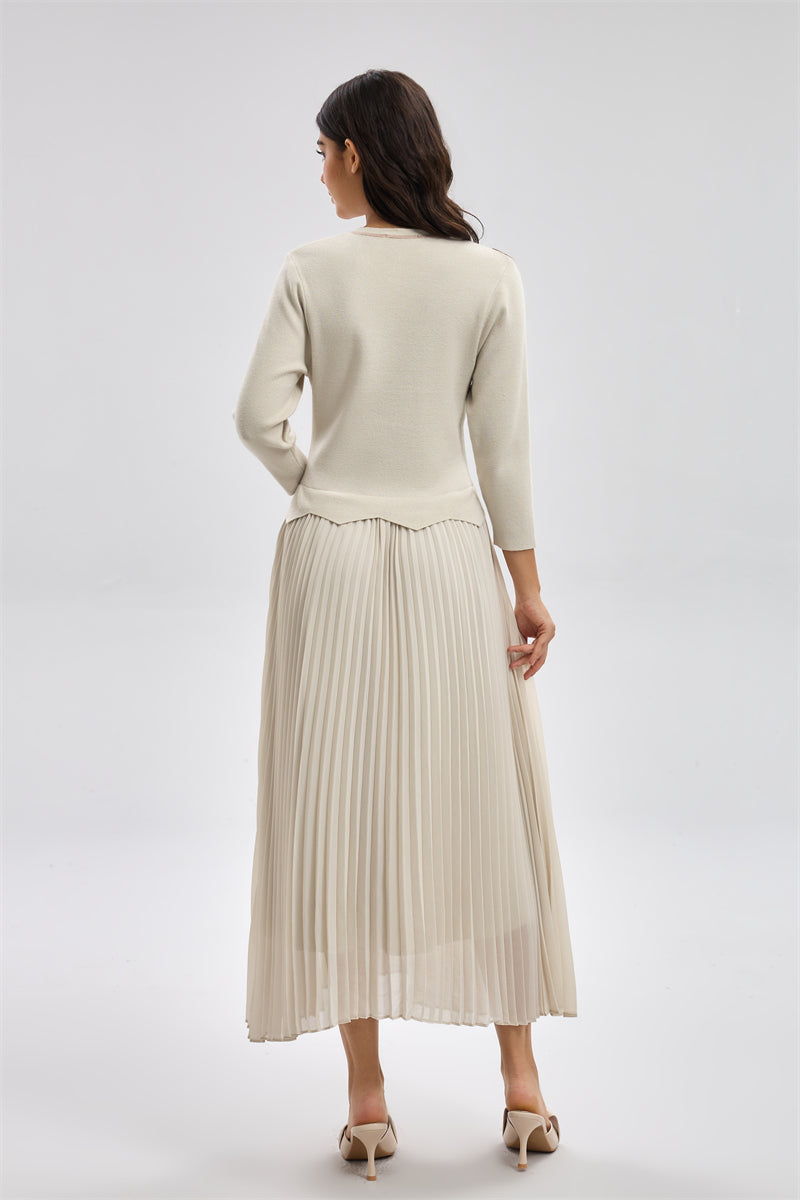 فستان طويل بكسرات