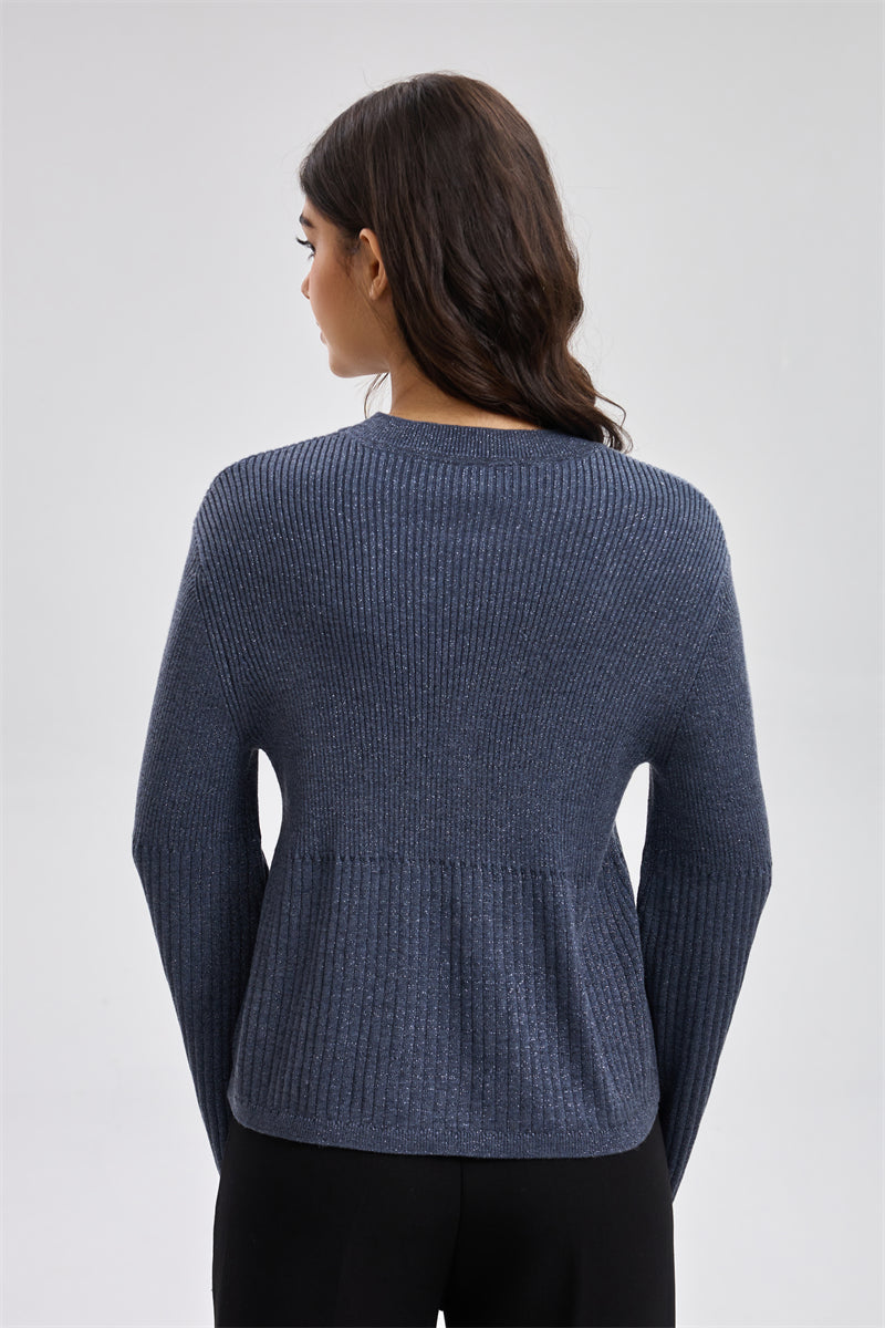 كنزة محبوكة مضلّعة