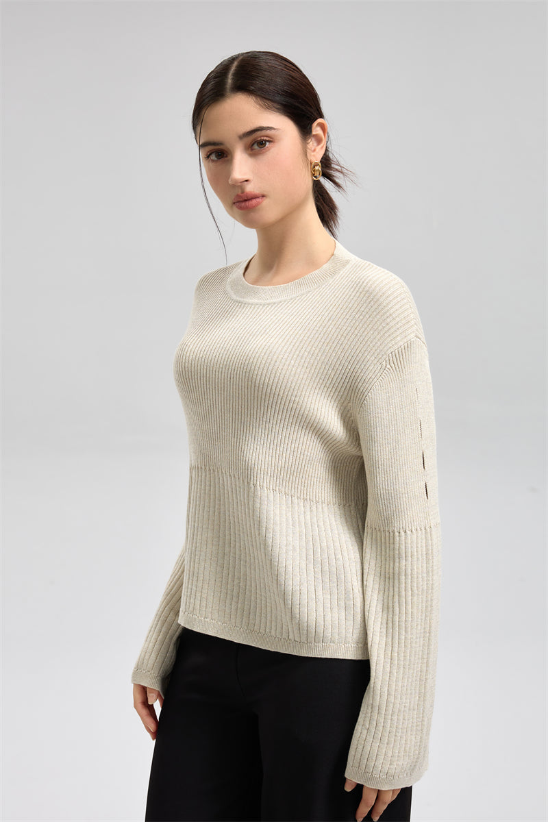 كنزة محبوكة مضلّعة