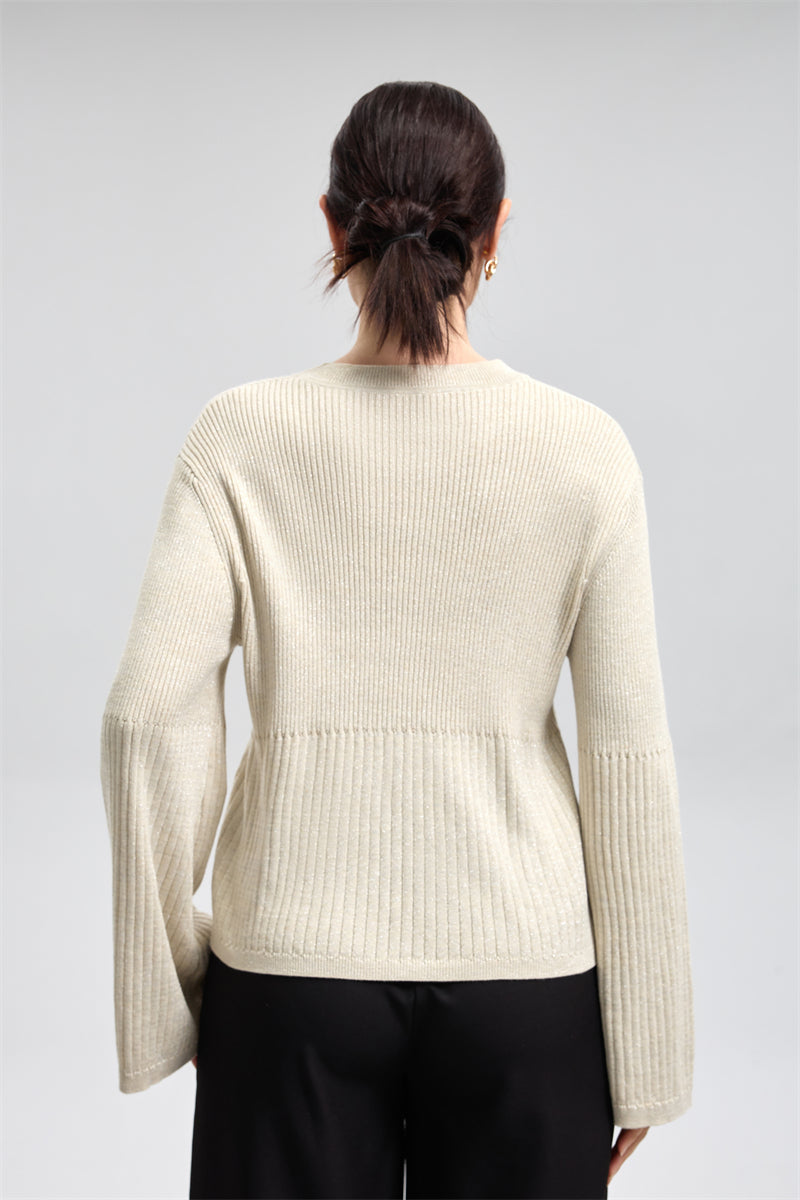 كنزة محبوكة مضلّعة