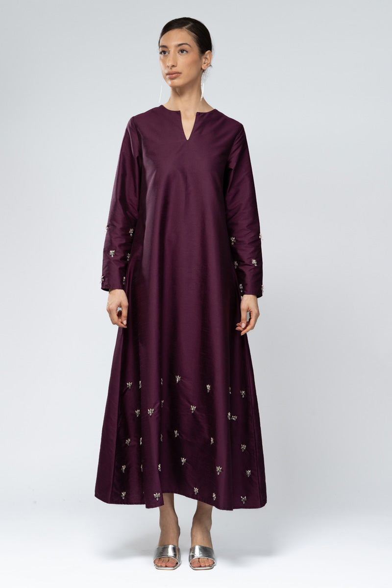 Maxi Dress with Crystal Details