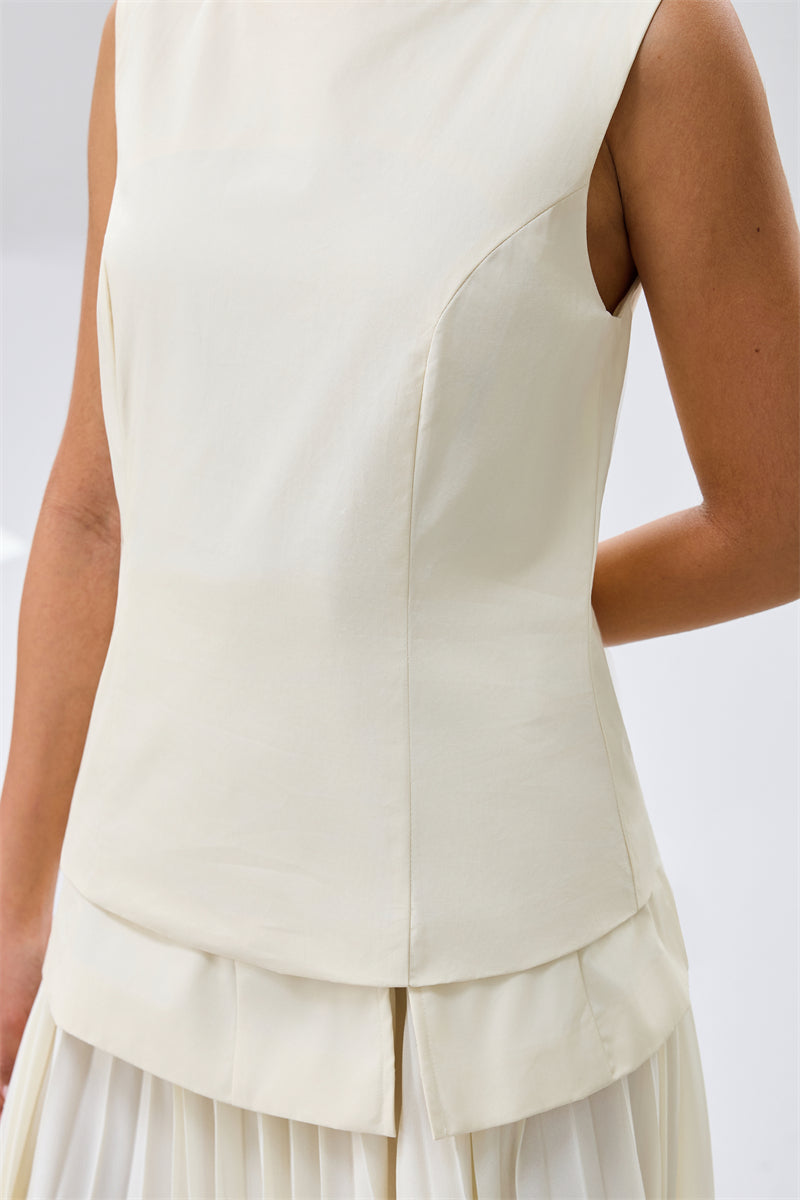Sleeveless Tailored Top