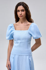 Square Neck Puff Sleeve Blouse