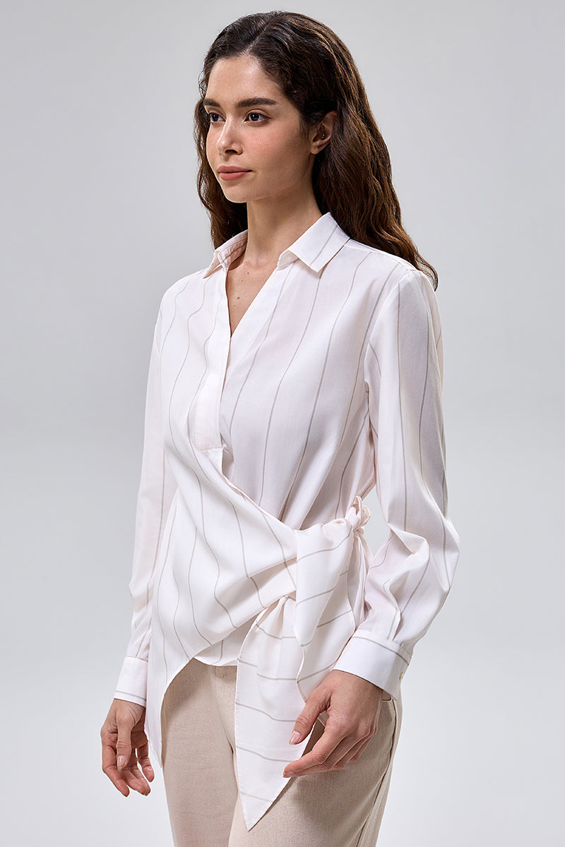 Asymmetric Wrap Blouse