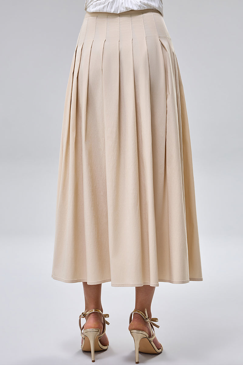 High Waist Pleated Skirt