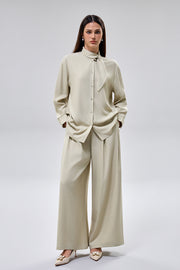 Wide Leg Pants with Pleats