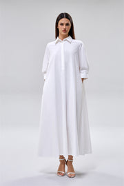 Collared Maxi Shirt Dress