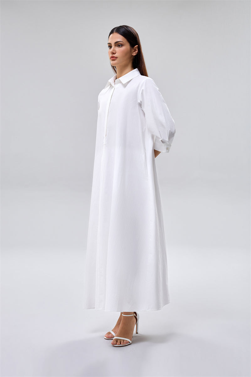 Collared Maxi Shirt Dress
