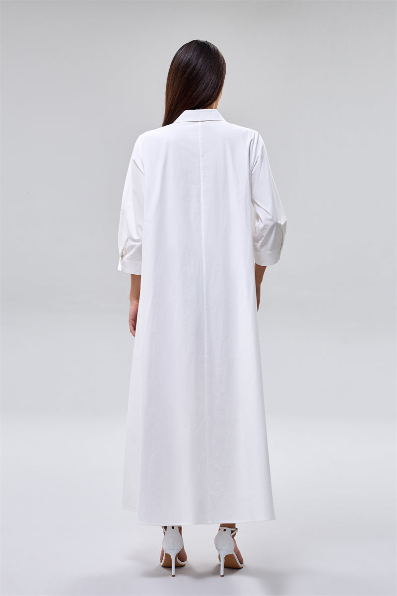 Collared Maxi Shirt Dress