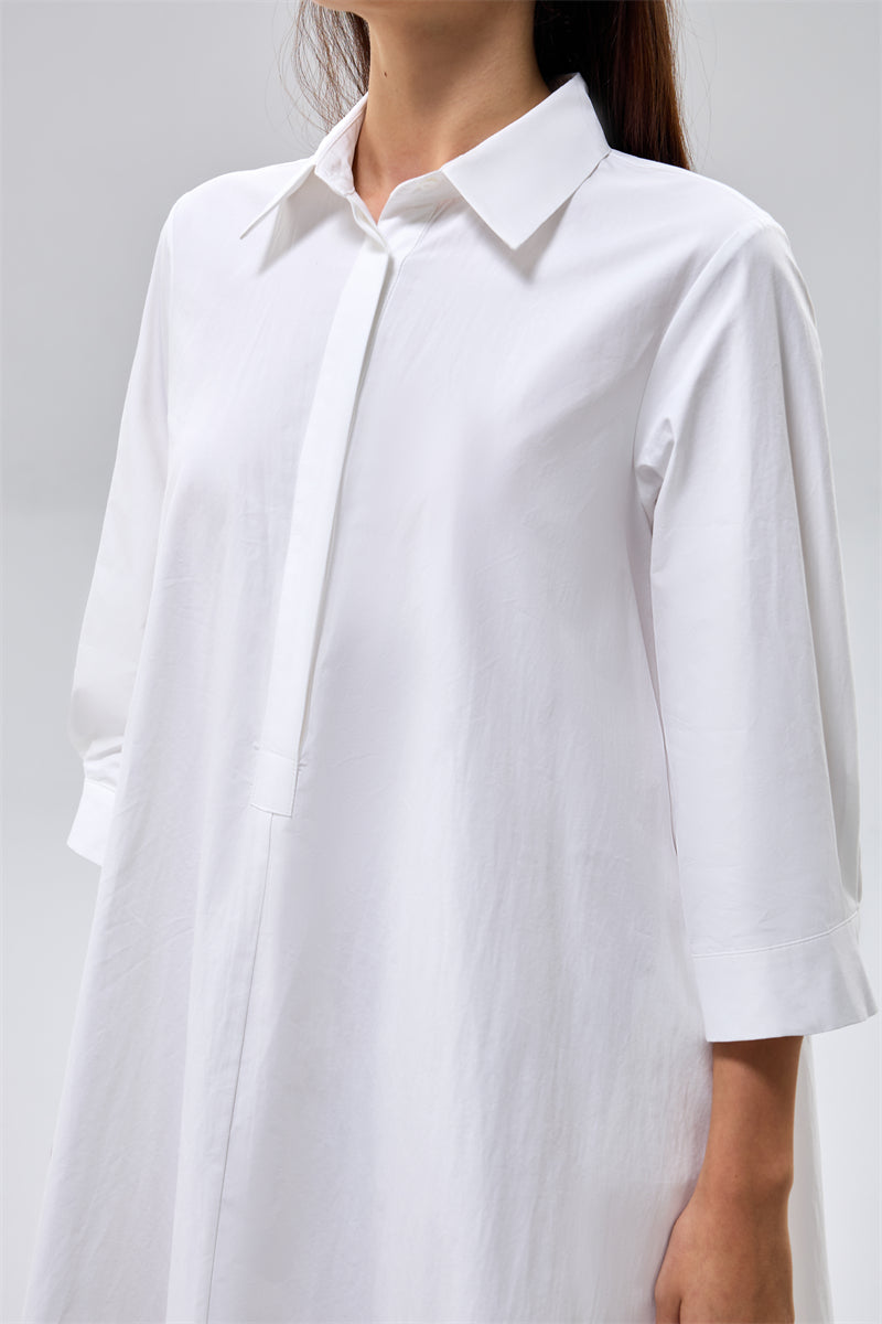 Collared Maxi Shirt Dress