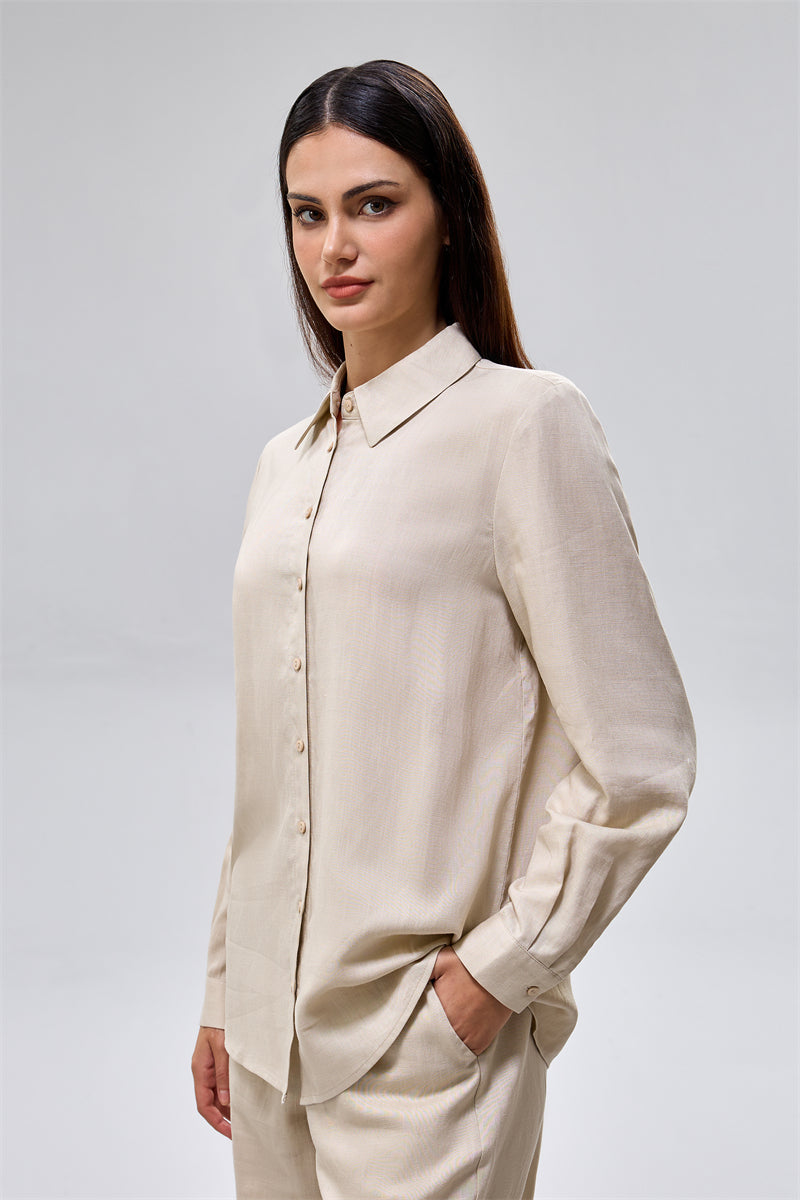قميص كلاسيك بأزرار أمامية