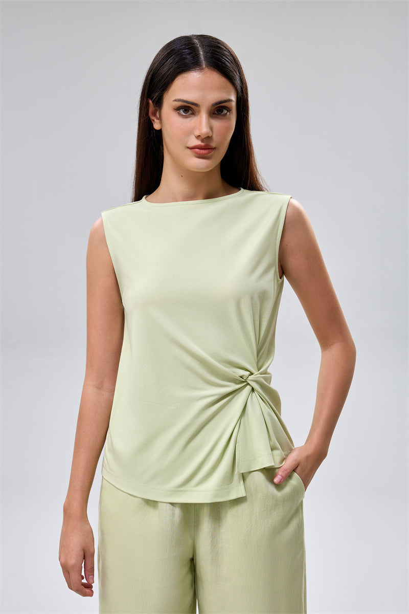 لوزة بدون اكمام مع عقدة جانبية