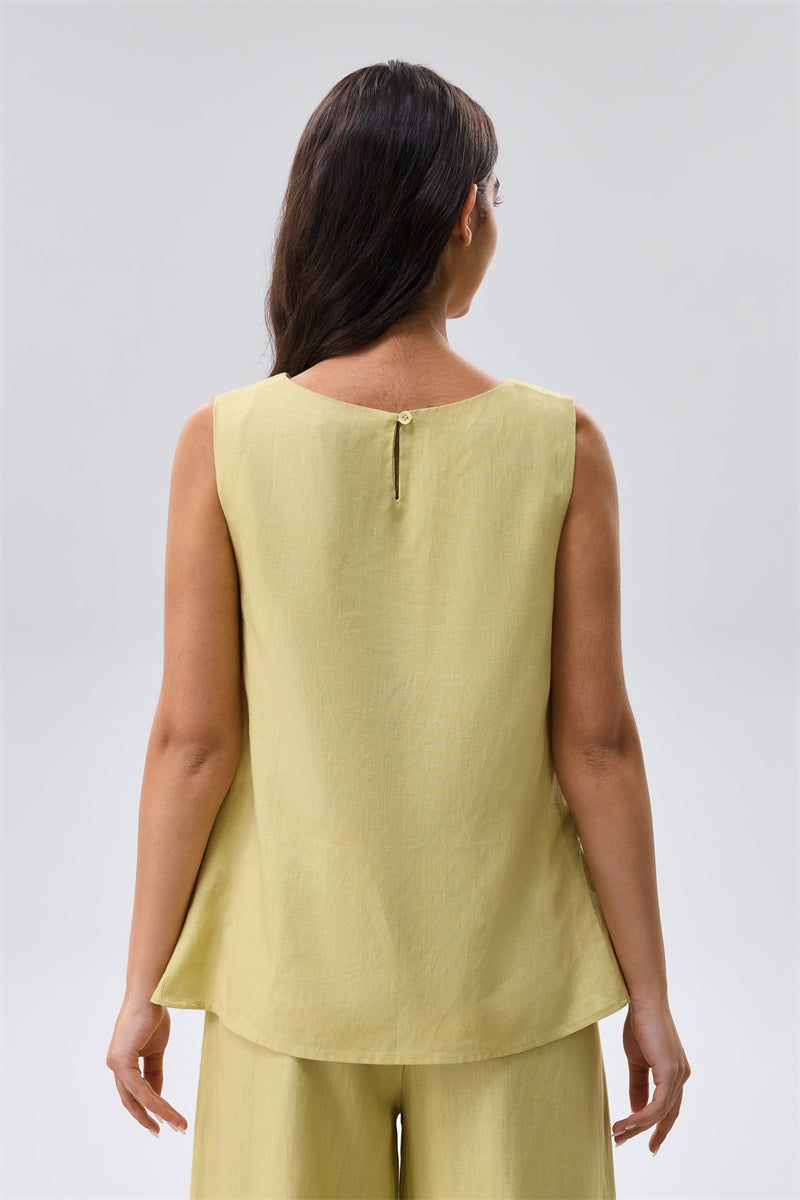 Sleeveless Draped Top