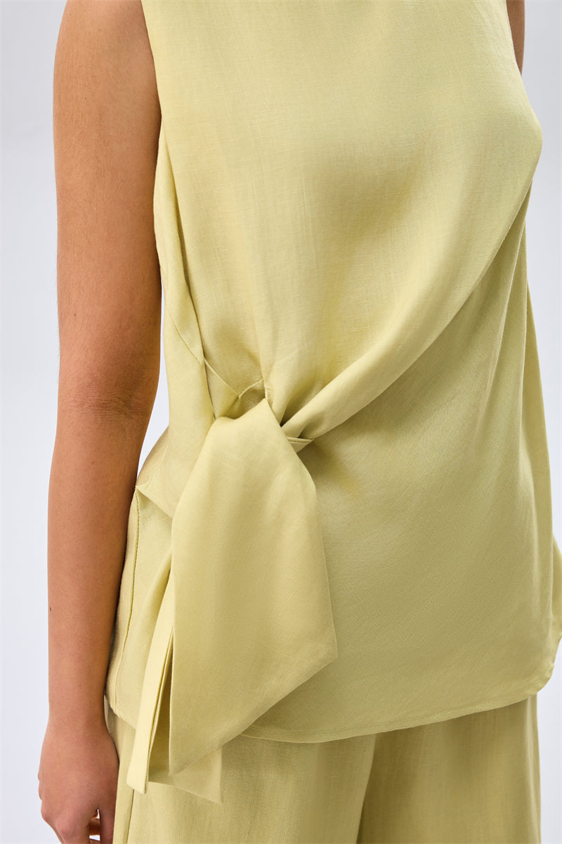 Sleeveless Draped Top