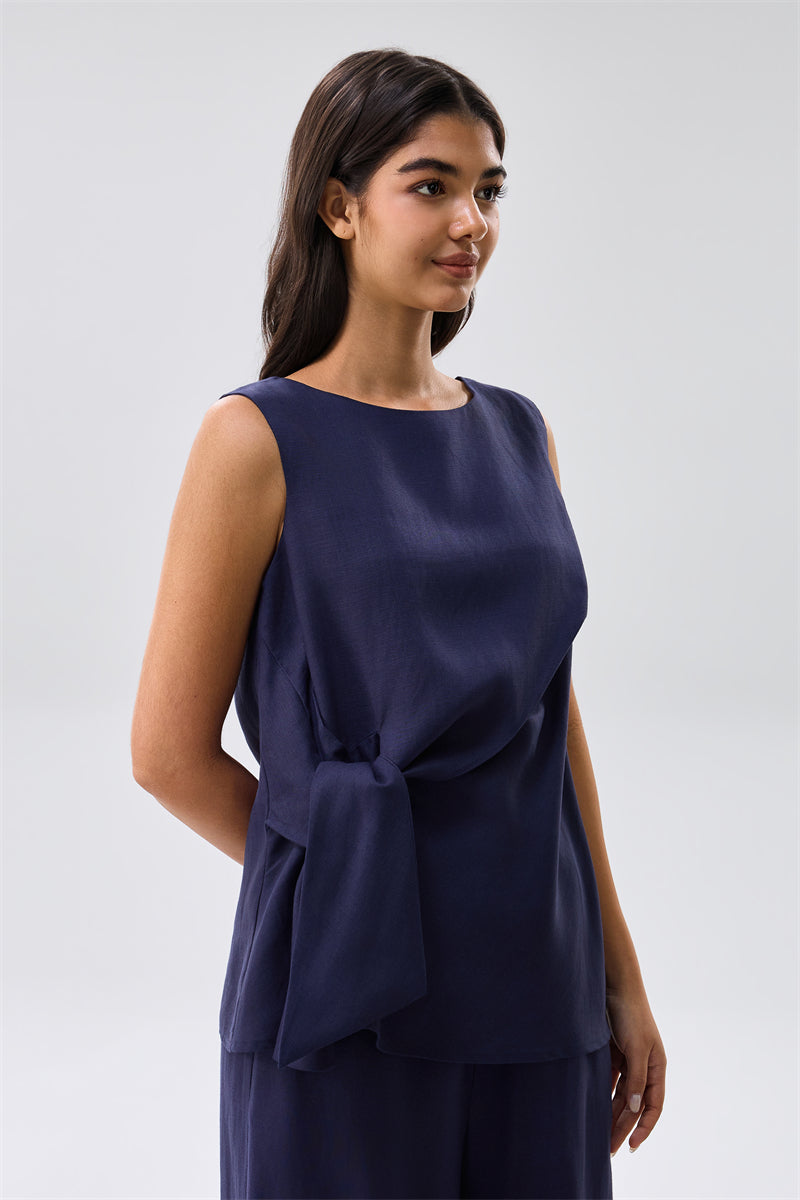 Sleeveless Draped Top