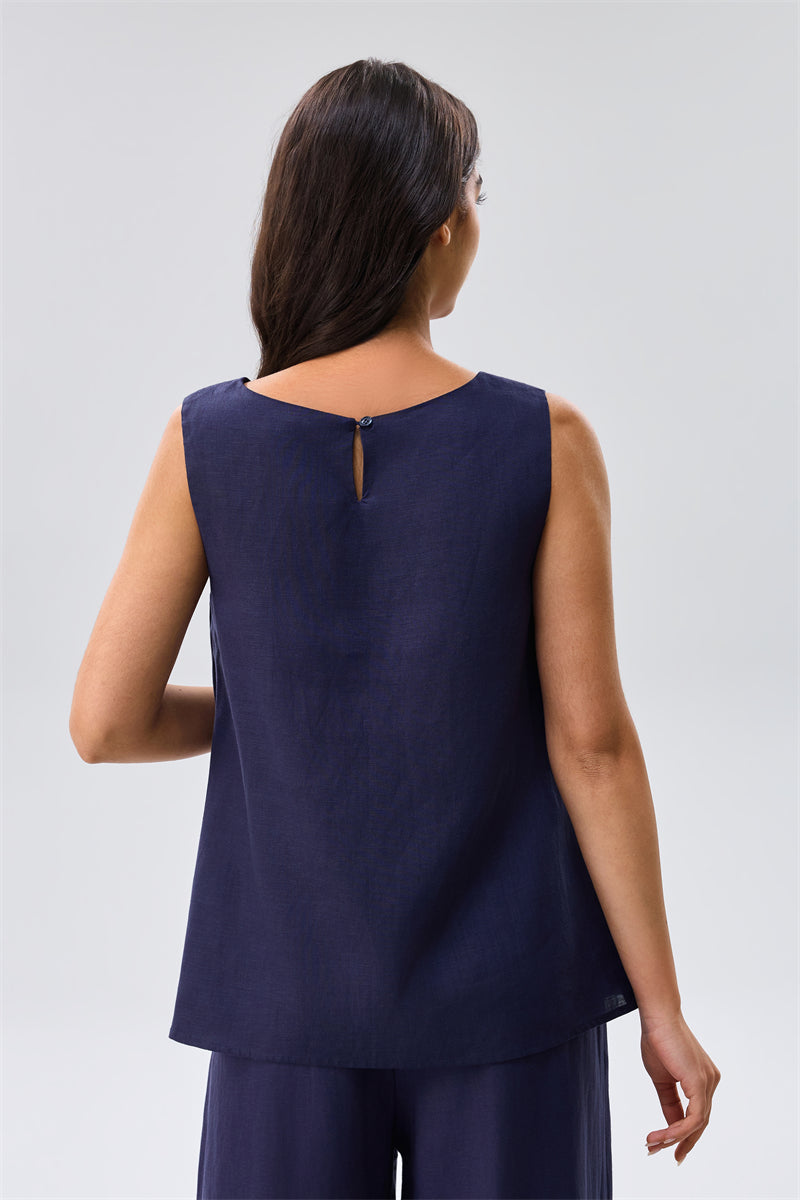 Sleeveless Draped Top