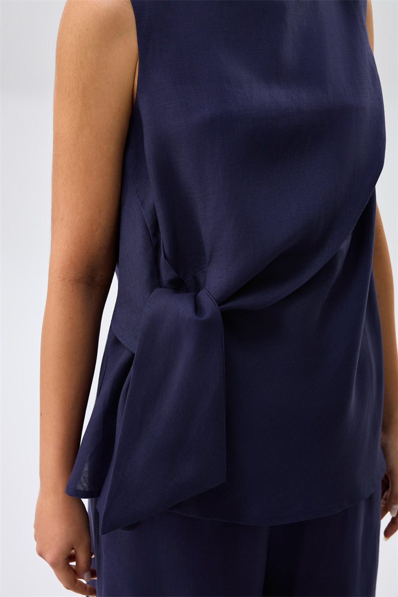 Sleeveless Draped Top