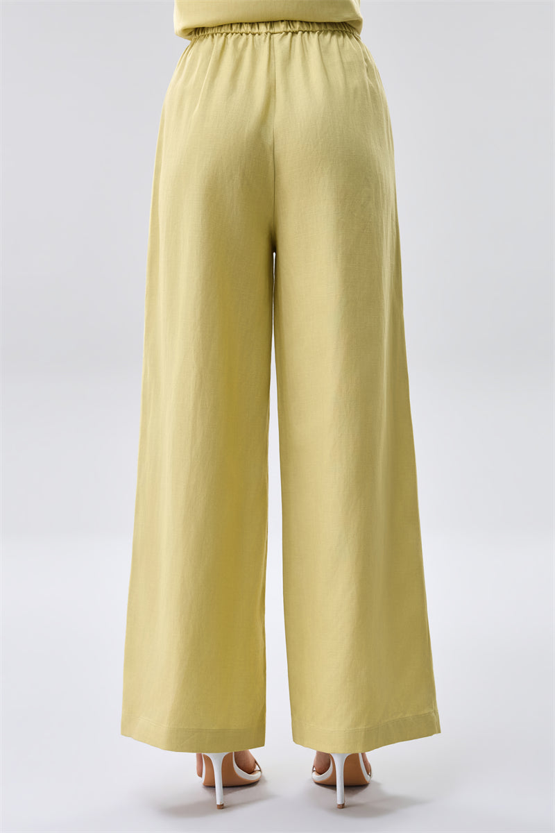 Wide Leg Pants with Elastic Waist