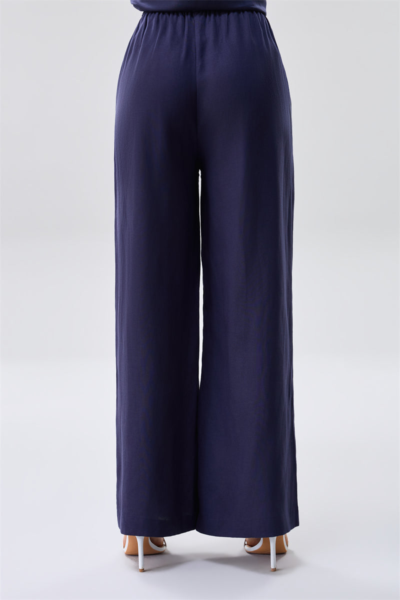 Wide Leg Pants with Elastic Waist