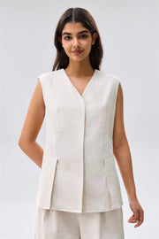 Vest With Front Panel Detail