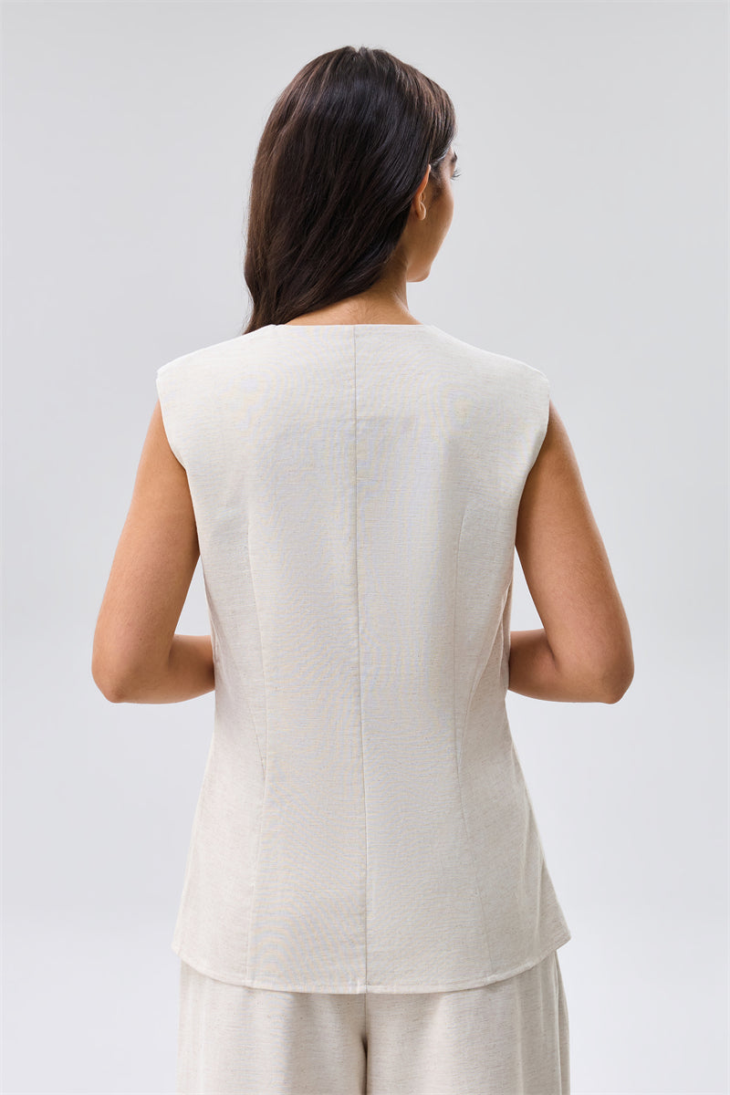 Vest With Front Panel Detail