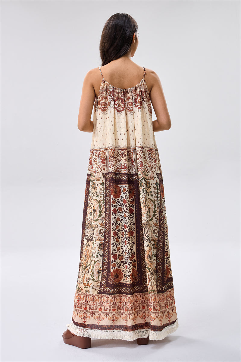 Bohemian Printed Maxi Dress