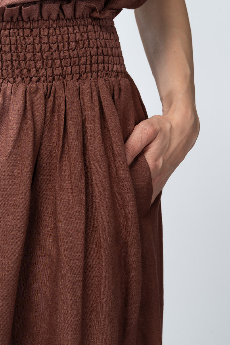 Wide Smocked Waist Pants