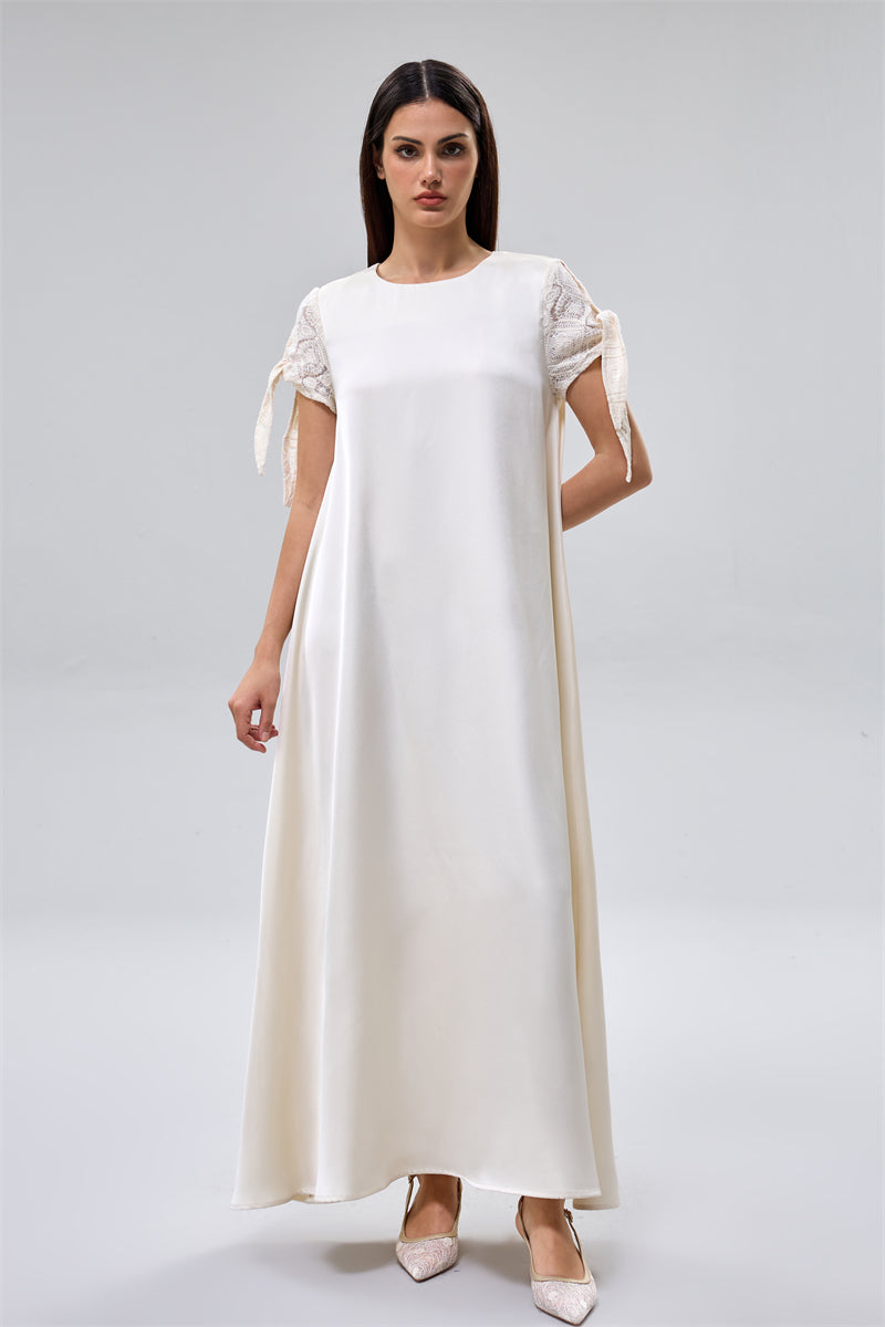 Lace Sleeve Maxi Dress