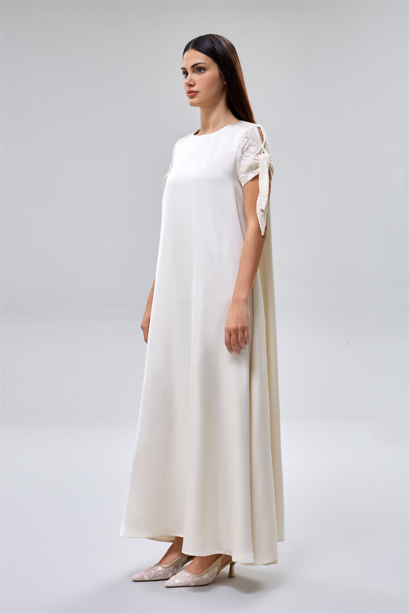 Lace Sleeve Maxi Dress