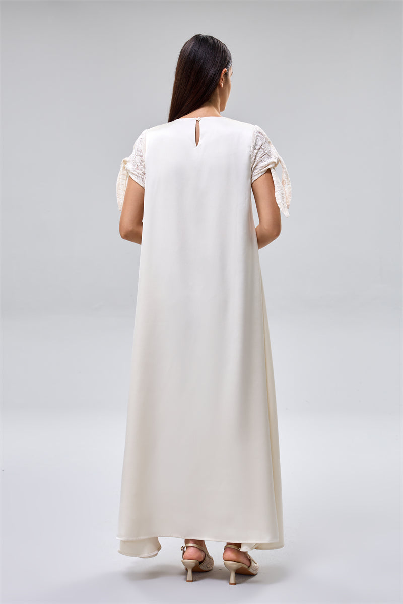 Lace Sleeve Maxi Dress