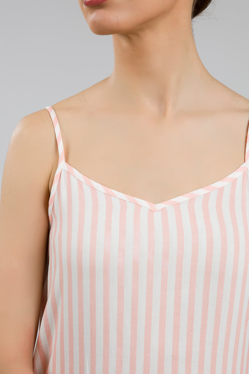 Striped Pyjama Cami Top