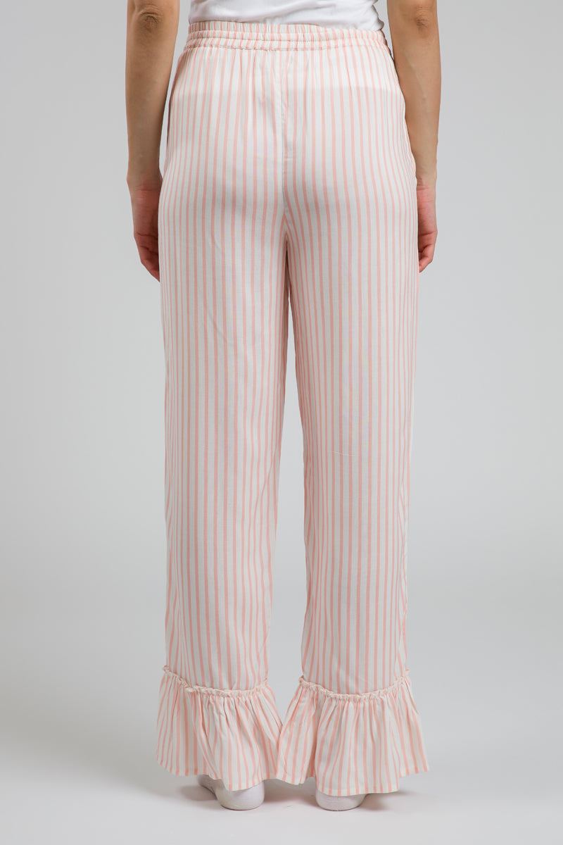 Striped Frill Pyjama Pants