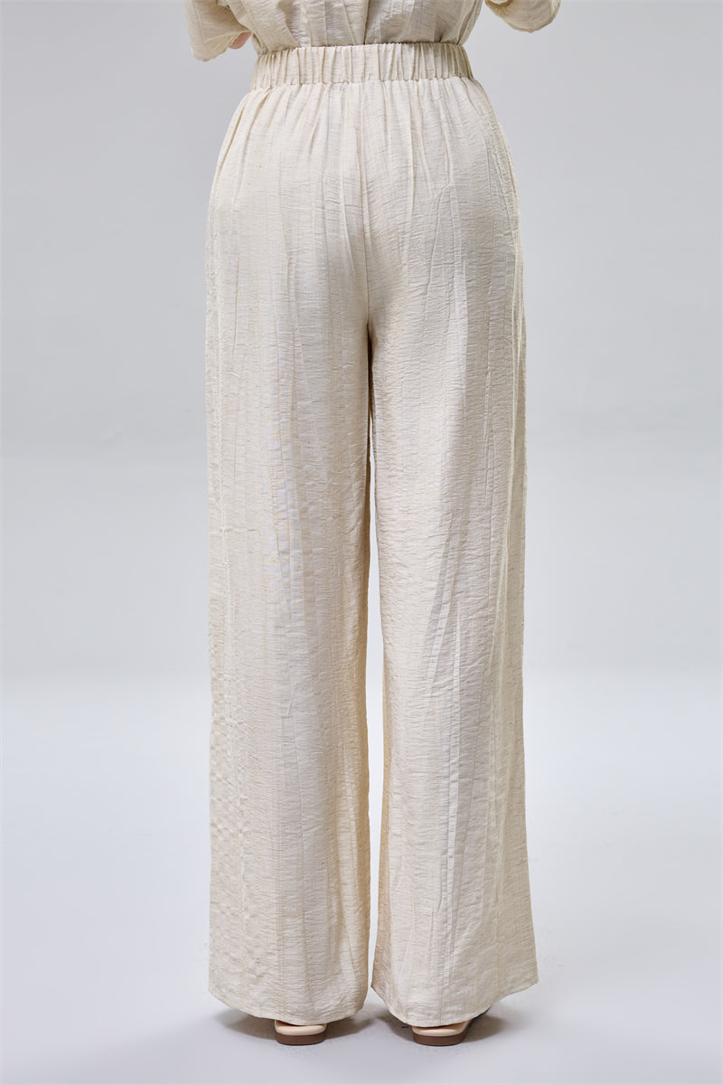 Wide Leg Pants with Elastic Waist