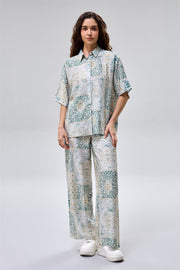 Printed Wide Leg Pants