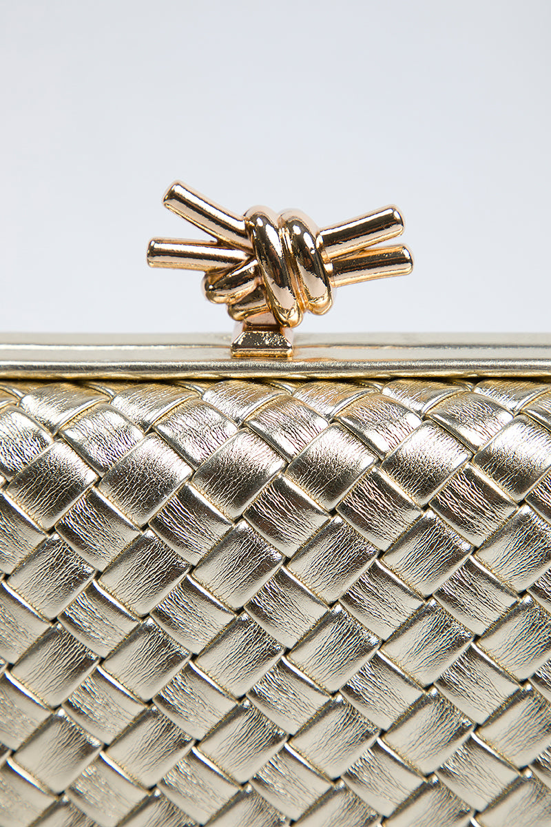 Woven Box Clutch Bag