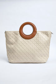Woven Handle Tote Bag