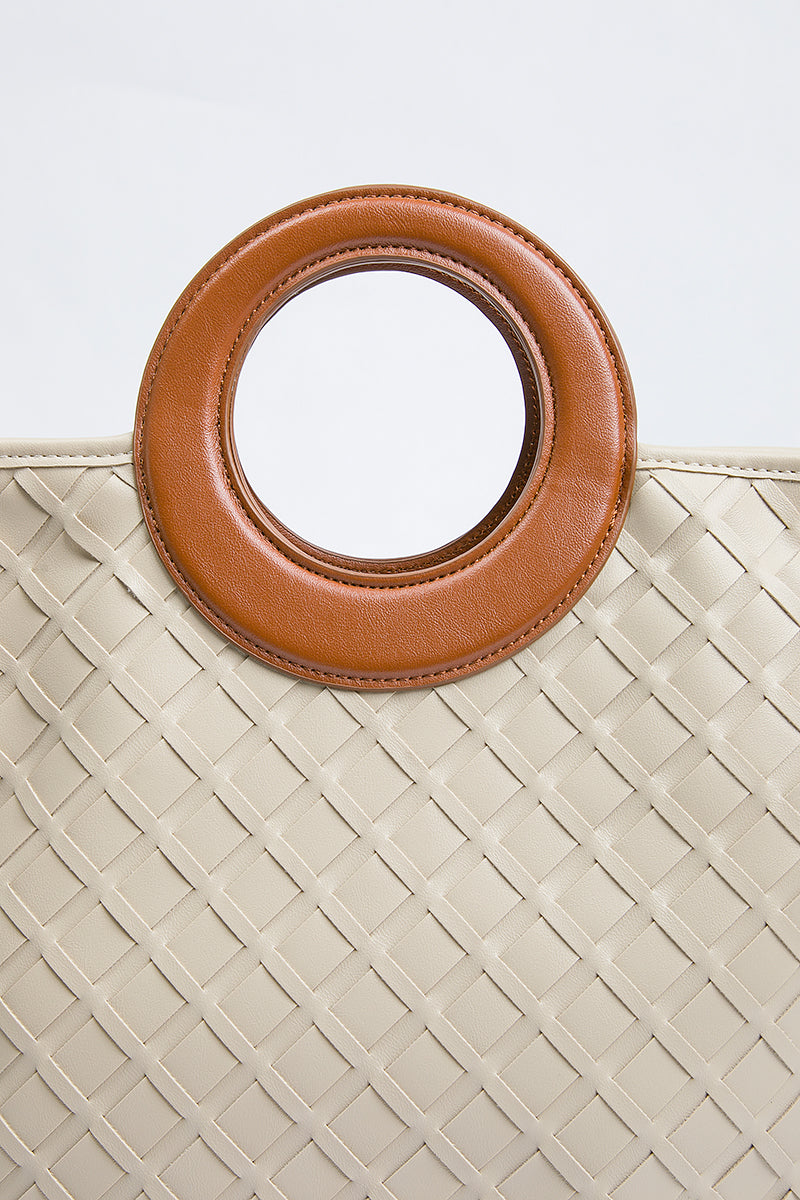 Woven Handle Tote Bag