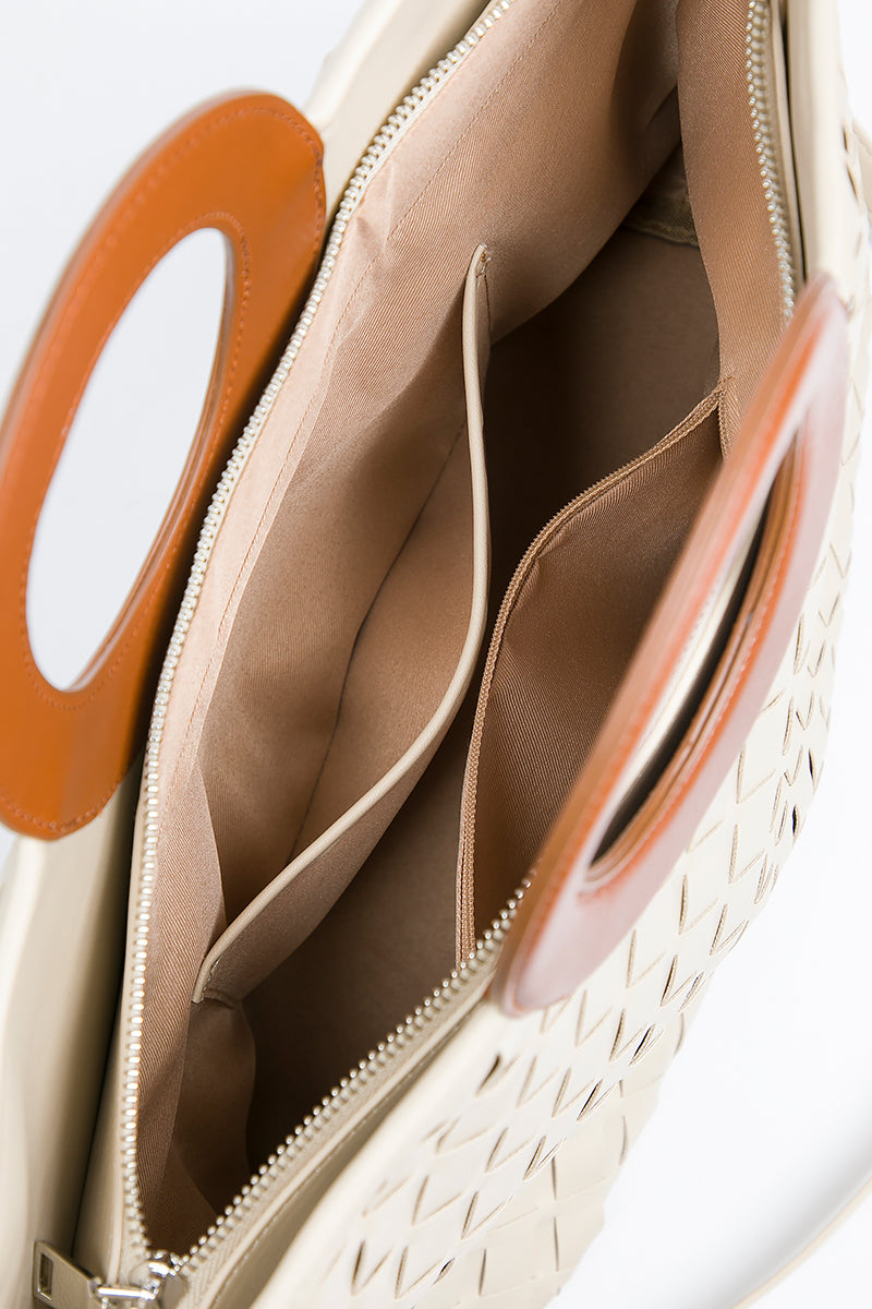 Woven Handle Tote Bag