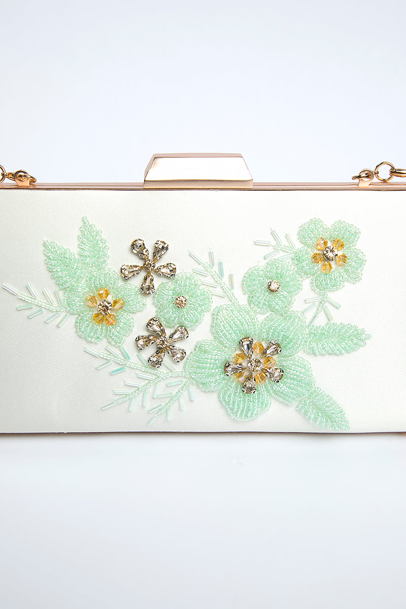 Floral Embellished Clutch Bag