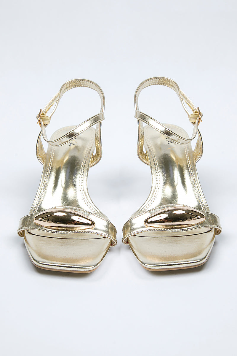 Embellished Strap Heel Sandals