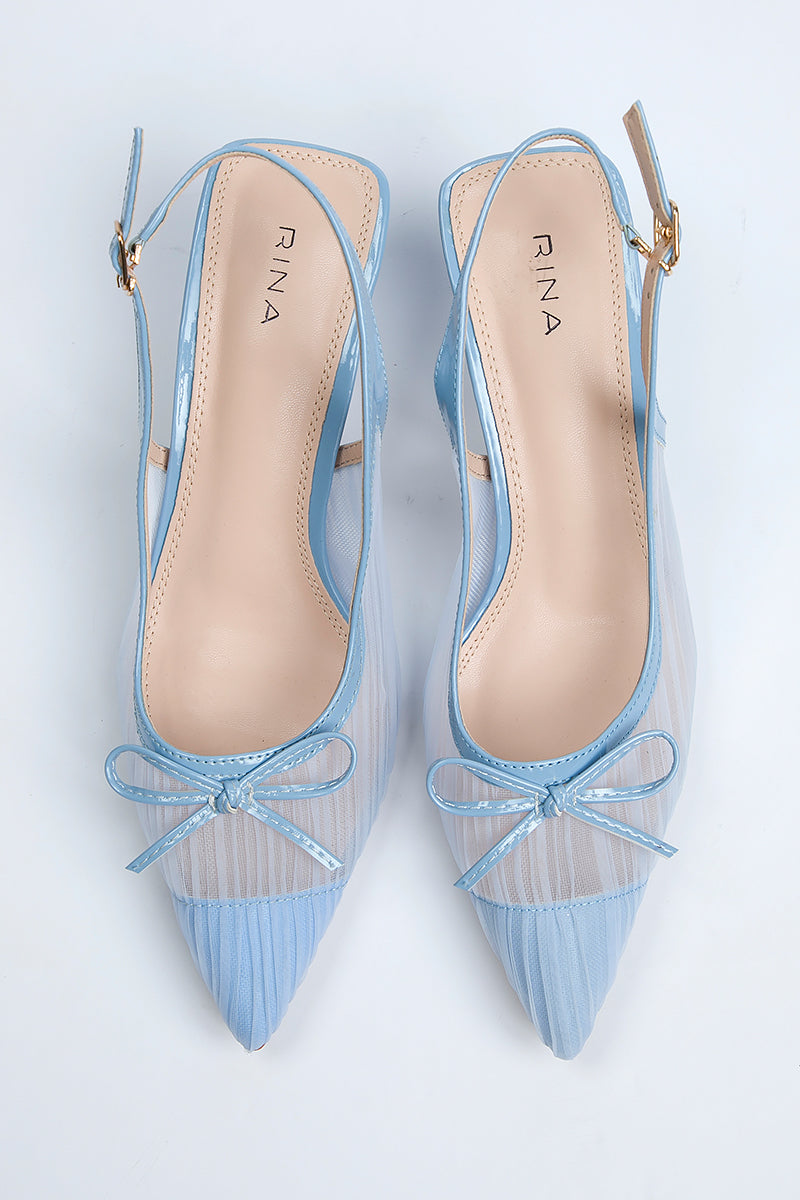 Bow Detail Slingback Heels