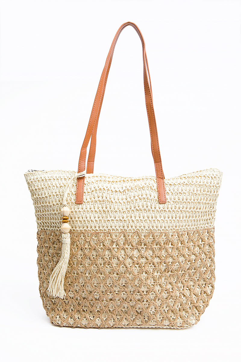 حقيبة منسوجة بشراشب