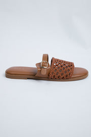 Woven Strap Flat Slides
